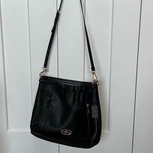 Coach zippered tote, black